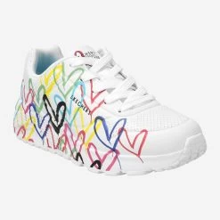 Skechers Art.  314064L WMLT UNO LITESPREAD THE LOVE Weiß,kombiniert